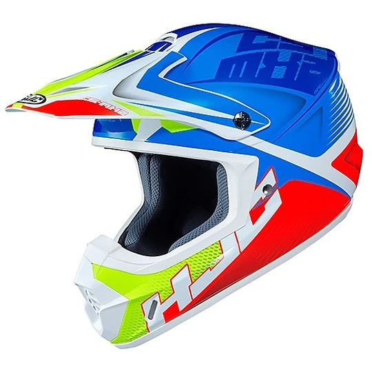 Cross Enduro Motorradhelm HJC CS-MX II MC5SF Weiß Blau Rot 3 Cross Enduro Motorradhelm HJC CS-MX II MC5SF Weiß Blau Rot