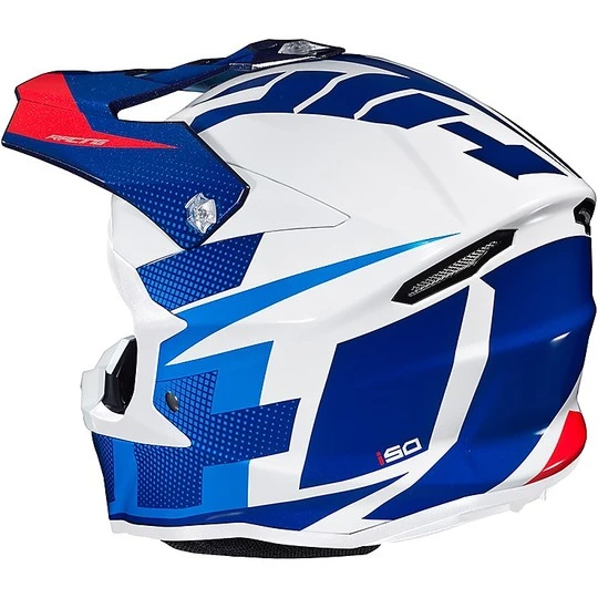 Cross Enduro Motorradhelm HJC I50 Argos MC2 Weiß Blau 4 Cross Enduro Motorradhelm HJC I50 Argos MC2 Weiß Blau – Bild 2