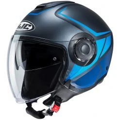 Doppelvisier Jet Helm HJC I40 CAMET MC2SF Schwarz Blau