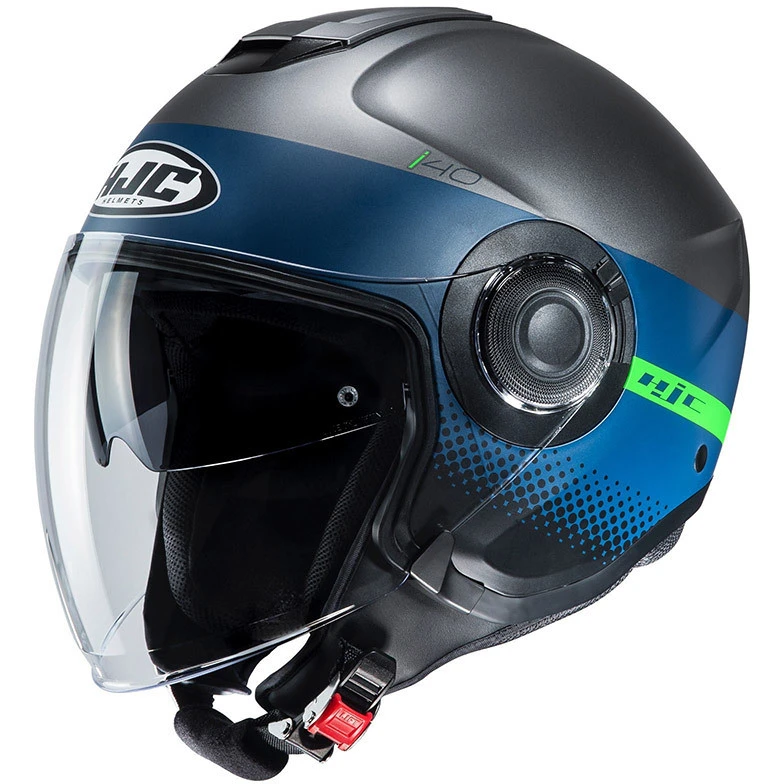 Doppelvisier Jet Helm HJC I40 UNOVA MC4HSF Grau Blau 3 Doppelvisier Jet Helm HJC I40 UNOVA MC4HSF Grau Blau