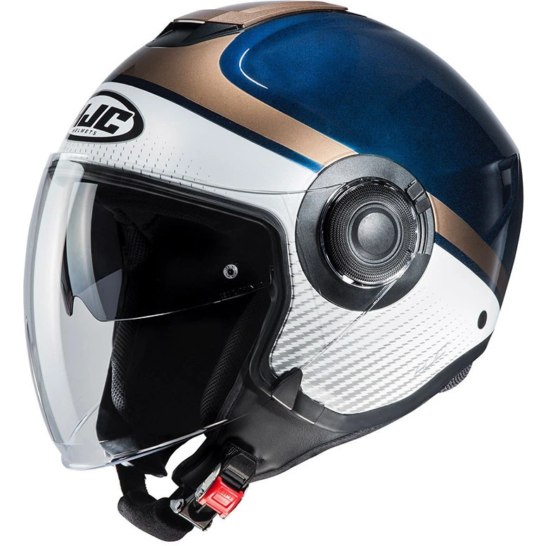 Doppelvisier Jet Helm HJC I40 WIROX MC2 Blau Weiß Gold 3 Doppelvisier Jet Helm HJC I40 WIROX MC2 Blau Weiß Gold