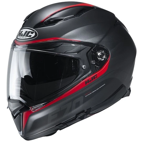 Full Face Fiberglas Helm Doppelvisier Motorrad HJC F70 FERON MC1SF Schwarz Rot Matt 3 Full Face Fiberglas Helm Doppelvisier Motorrad HJC F70 FERON MC1SF Schwarz Rot Matt