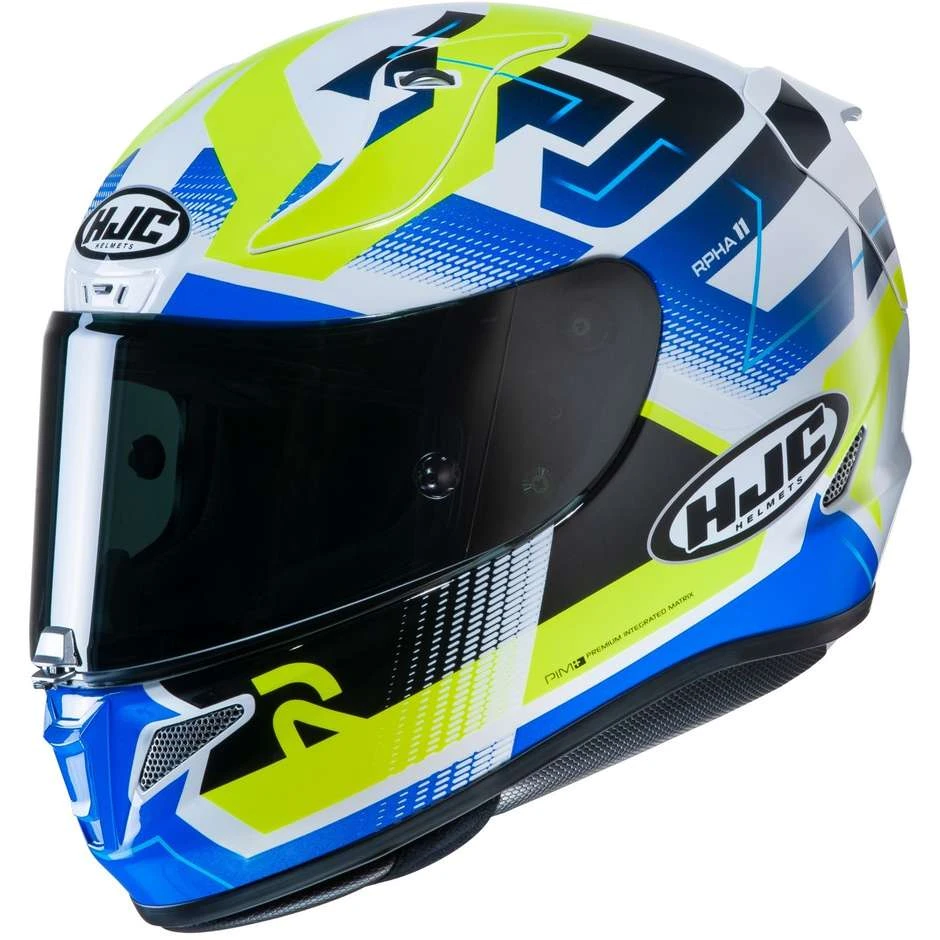 Full Face Motorradhelm HJC Fiber RPHA 11 NECTUS MC24H Weiß Gelb Blau 3 Full Face Motorradhelm HJC Fiber RPHA 11 NECTUS MC24H Weiß Gelb Blau