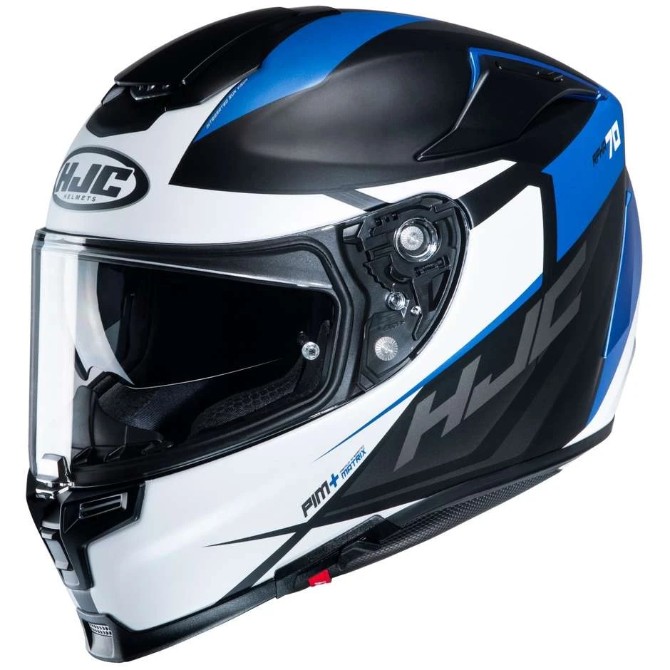 Full Face Motorradhelm In Fiber HJC RPHA 70 SAMPRA MC2SF Weiß Blau Schwarz 3 Full Face Motorradhelm In Fiber HJC RPHA 70 SAMPRA MC2SF Weiß Blau Schwarz
