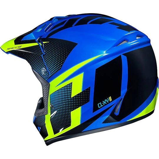 Helm Moto Cross Enduro HJC CL-XY II Argos Weiß Blau 4 Helm Moto Cross Enduro HJC CL-XY II Argos Weiß Blau – Bild 2