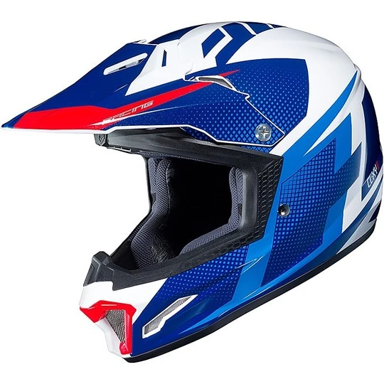 Helm Moto Cross Enduro HJC CL-XY II Argos Weiß Blau 3 Helm Moto Cross Enduro HJC CL-XY II Argos Weiß Blau