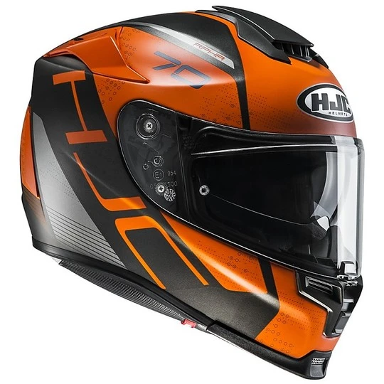 HJC Helm Moto Integral RPHA 70 Vias MC7SF Opaque Schwarz Orange 4 HJC Helm Moto Integral RPHA 70 Vias MC7SF Opaque Schwarz Orange – Bild 2