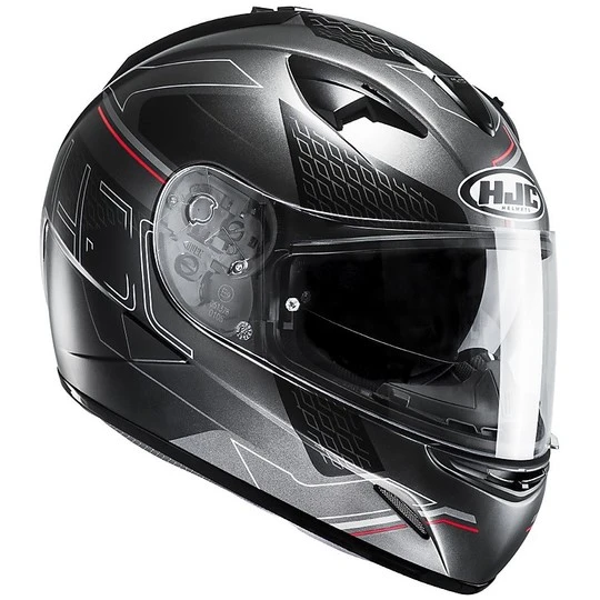 HJC Helm Moto Integral TR-1 Cetus MC1SF Black Titanium Red 3 HJC Helm Moto Integral TR-1 Cetus MC1SF Black Titanium Red
