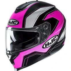 Integral Motorrad Helm HJC C70 Doppel Visier Lianto MC8 Schwarz Fuchsia
