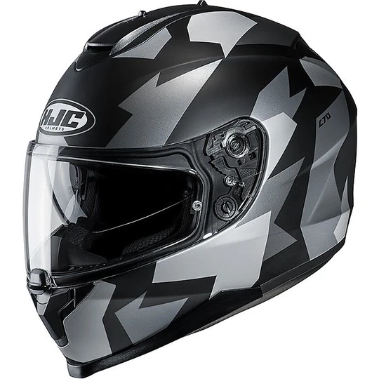 Integral Motorrad Helm HJC C70 Doppel Visier Valon MC5SF Schwarz Grau 3 Integral Motorrad Helm HJC C70 Doppel Visier Valon MC5SF Schwarz Grau