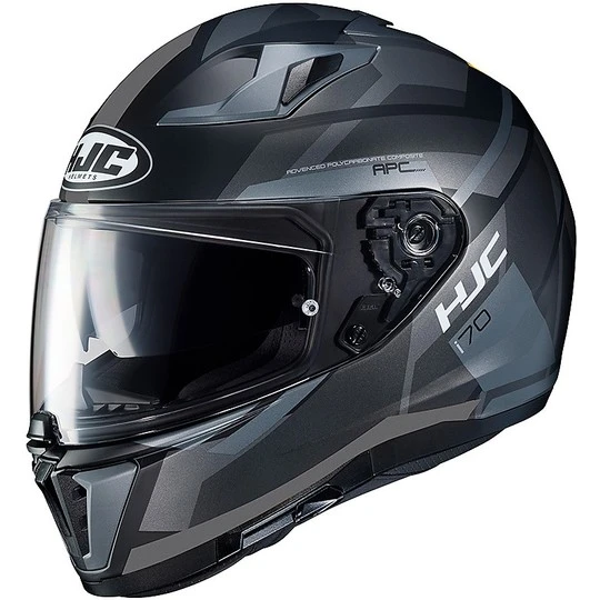 Integral Motorrad Helm HJC I70 Doppel Visier Elim MC5SF Schwarz Grau 3 Integral Motorrad Helm HJC I70 Doppel Visier Elim MC5SF Schwarz Grau