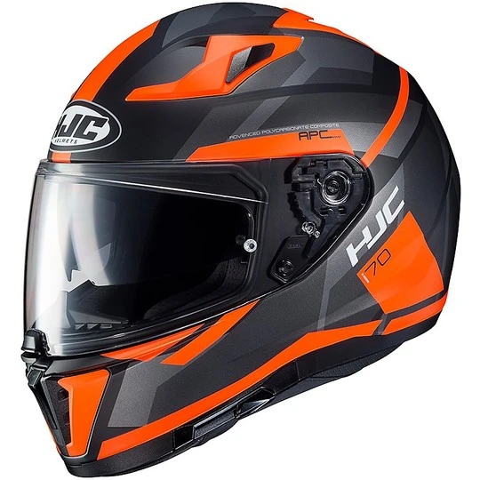 Integral Motorrad Helm HJC I70 Doppel Visier Elim MC6HSF Schwarz Orange 3 Integral Motorrad Helm HJC I70 Doppel Visier Elim MC6HSF Schwarz Orange