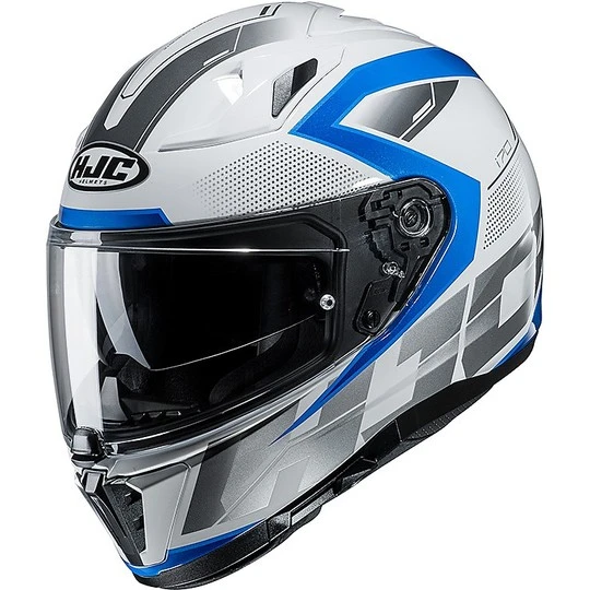 Integral Motorrad Helm HJC I70 Doppel Visier MC2 Blau Weiß 3 Integral Motorrad Helm HJC I70 Doppel Visier MC2 Blau Weiß
