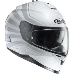Integral Motorrad-Sturzhelm HJC IS17 Doppel Visor Ordin MC-10 White