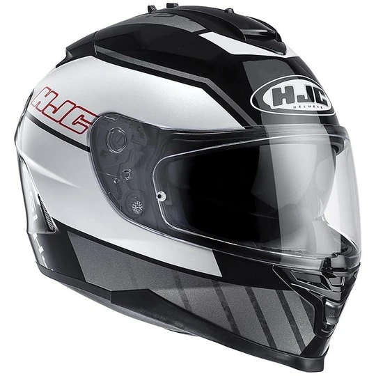 Integral Motorrad-Sturzhelm HJC IS17 Doppel Visor Tridents MC-5 Weiß Grau 3 Integral Motorrad-Sturzhelm HJC IS17 Doppel Visor Tridents MC-5 Weiß Grau