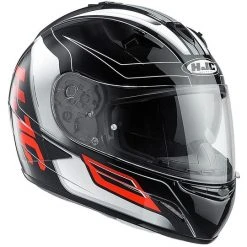 Integral Motorrad-Sturzhelm HJC TR-1 Doppel-Visor Skyride MC-1 Schwarz Rot