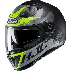 Integral Motorradhelm HJC I70 Doppel Visier Rias MC4HSF Schwarz Gelb
