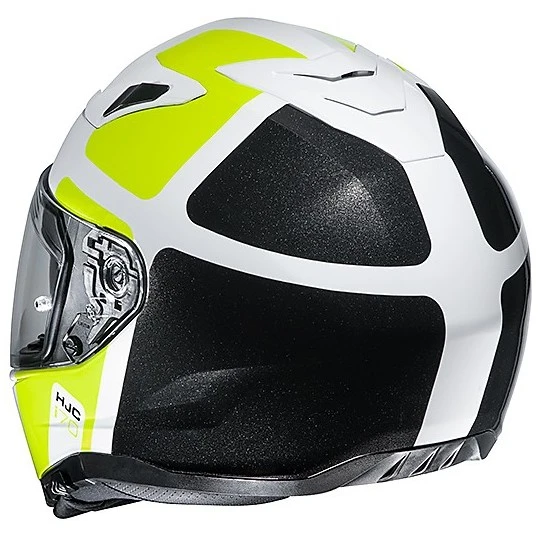 Integralhelm Doppelvisier Moto HJC I70 PRIKA MC4h Weiß Gelb Fluo 5 Integralhelm Doppelvisier Moto HJC I70 PRIKA MC4h Weiß Gelb Fluo – Bild 3