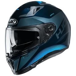 Integralhelm Doppelvisier Moto HJC I70 TAS MC2 Schwarz Blau