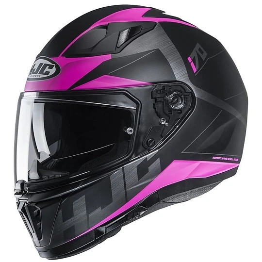 Integralhelm Doppelvisier Motorrad HJC I70 ELUMA MC8SF Schwarz Rosa Matt 3 Integralhelm Doppelvisier Motorrad HJC I70 ELUMA MC8SF Schwarz Rosa Matt