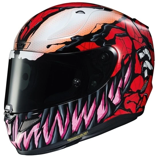 Integrierter Motorradhelm Aus HJC Fiber RPHA 11 MARVELL CARNAGE MC1 Rot 3 Integrierter Motorradhelm Aus HJC Fiber RPHA 11 MARVELL CARNAGE MC1 Rot
