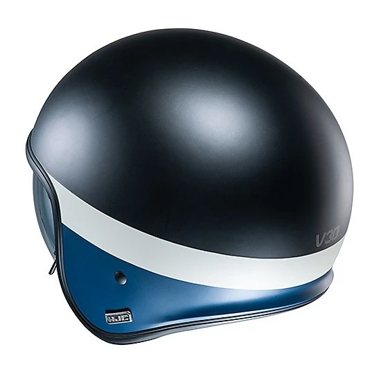 Jet Custom Helm Aus Fiber HJC V30 PEROT MC2SF Schwarz Weiß Blau Matt 4 Jet Custom Helm Aus Fiber HJC V30 PEROT MC2SF Schwarz Weiß Blau Matt – Bild 2