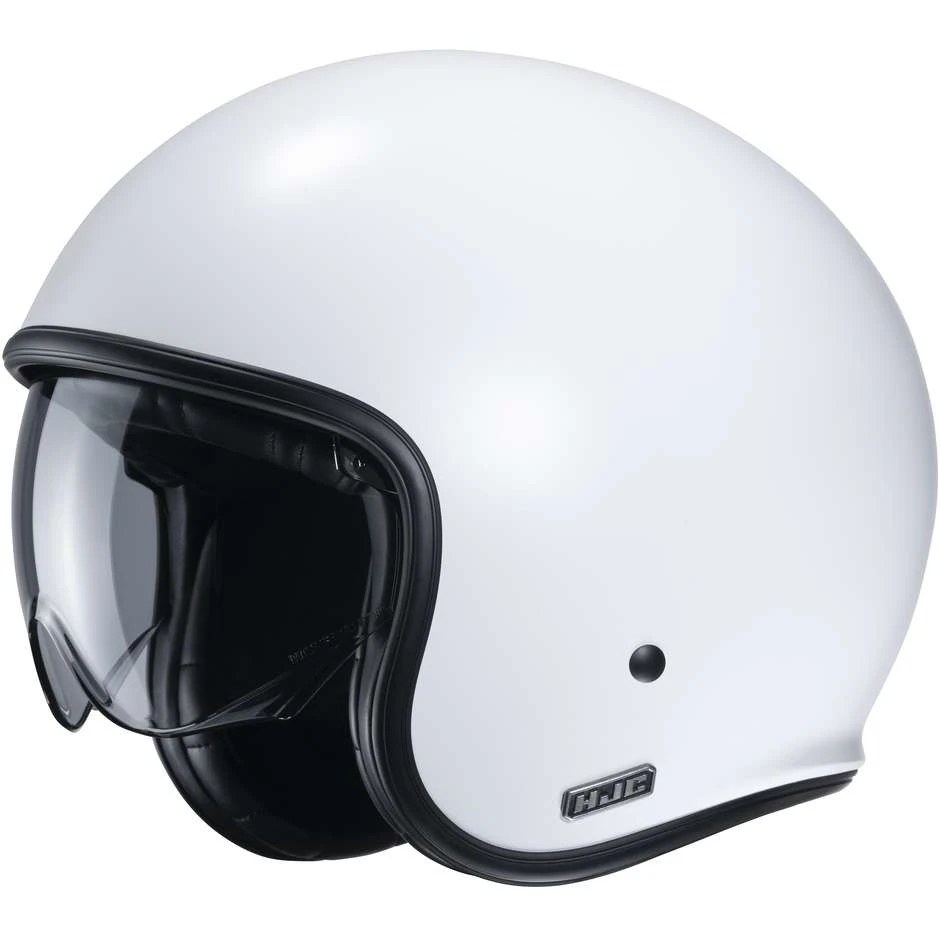 Jet Custom Helm Aus HJC V30 Semi Opaque White Fiber 3 Jet Custom Helm Aus HJC V30 Semi Opaque White Fiber