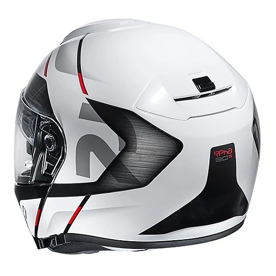 Modularer Helm Mit Doppelfaser-Homologation P / J HJC RPHA 90 BEKAVO MC1 Weiß Rot 5 Modularer Helm Mit Doppelfaser-Homologation P / J HJC RPHA 90 BEKAVO MC1 Weiß Rot – Bild 3