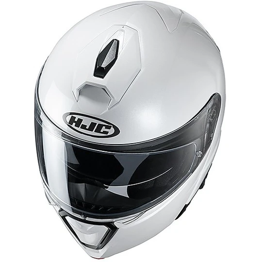 Modularer Helm Mit Doppelter Homologation P / J Moto HJC I90 Solid White 4 Modularer Helm Mit Doppelter Homologation P / J Moto HJC I90 Solid White – Bild 2