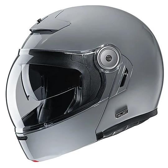 Modularer Motorradhelm Aus Glasfaser Im Vintage-Stil HJC V90 Solid N. Grey 3 Modularer Motorradhelm Aus Glasfaser Im Vintage-Stil HJC V90 Solid N. Grey