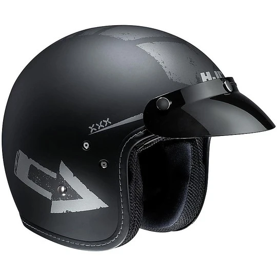 Motorrad-Sturzhelm HJC Jet FG-70S Fiber Tales MC-5F Schwarz Grau 4 Motorrad-Sturzhelm HJC Jet FG-70S Fiber Tales MC-5F Schwarz Grau – Bild 2