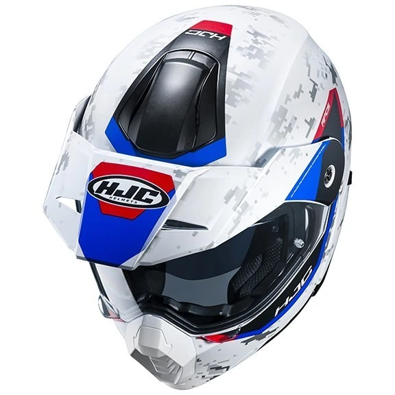 Touring Modular Motorradhelm HJC C80 BULT MC21SF Weiß Blau Rot Matt 4 Touring Modular Motorradhelm HJC C80 BULT MC21SF Weiß Blau Rot Matt – Bild 2