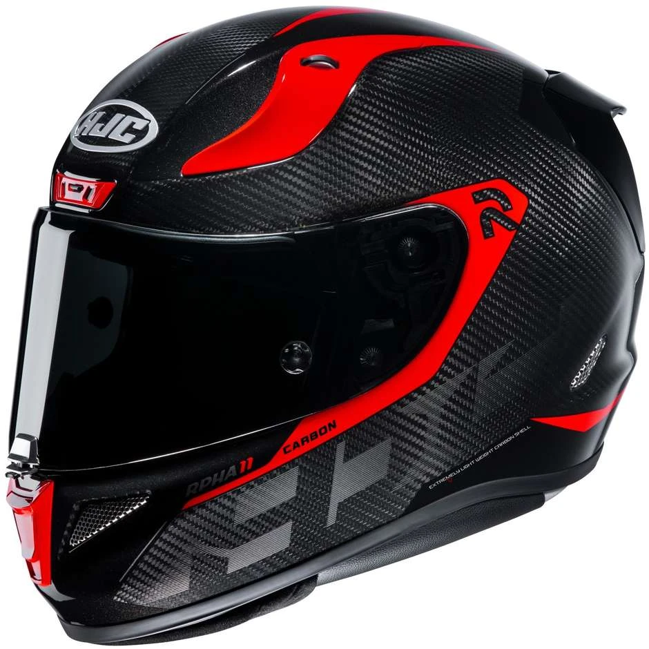 Vollcarbon Motorradhelm HJC RPHA 11 Carbon BLEER MC1 Rot 3 Vollcarbon Motorradhelm HJC RPHA 11 Carbon BLEER MC1 Rot