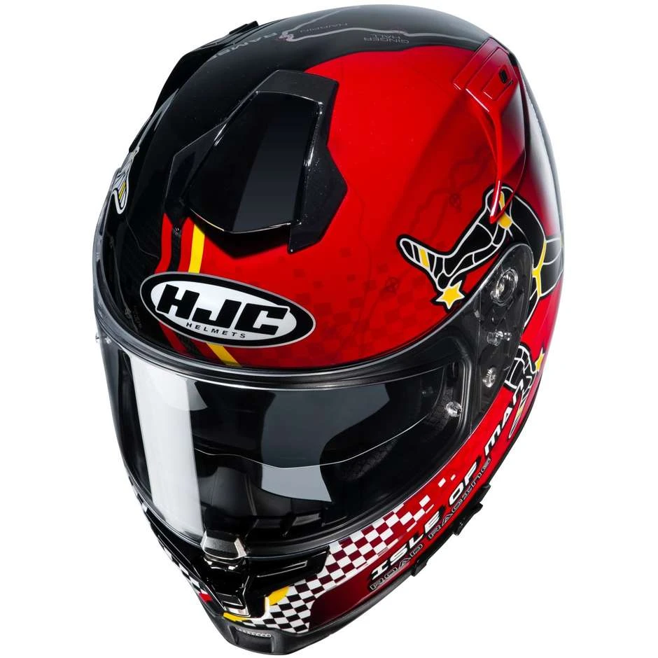Vollgesichts-Motorradhelm Aus Faser HJC RPHA 70 ISLE OF MAN MC1 Rot Weiß 5 Vollgesichts-Motorradhelm Aus Faser HJC RPHA 70 ISLE OF MAN MC1 Rot Weiß – Bild 3