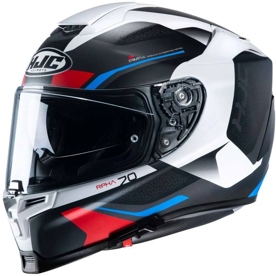 Vollgesichts-Motorradhelm Aus Faser HJC RPHA 70 KOSIS MC21SF Schwarz Weiß Rot Blau Matt 3 Vollgesichts-Motorradhelm Aus Faser HJC RPHA 70 KOSIS MC21SF Schwarz Weiß Rot Blau Matt