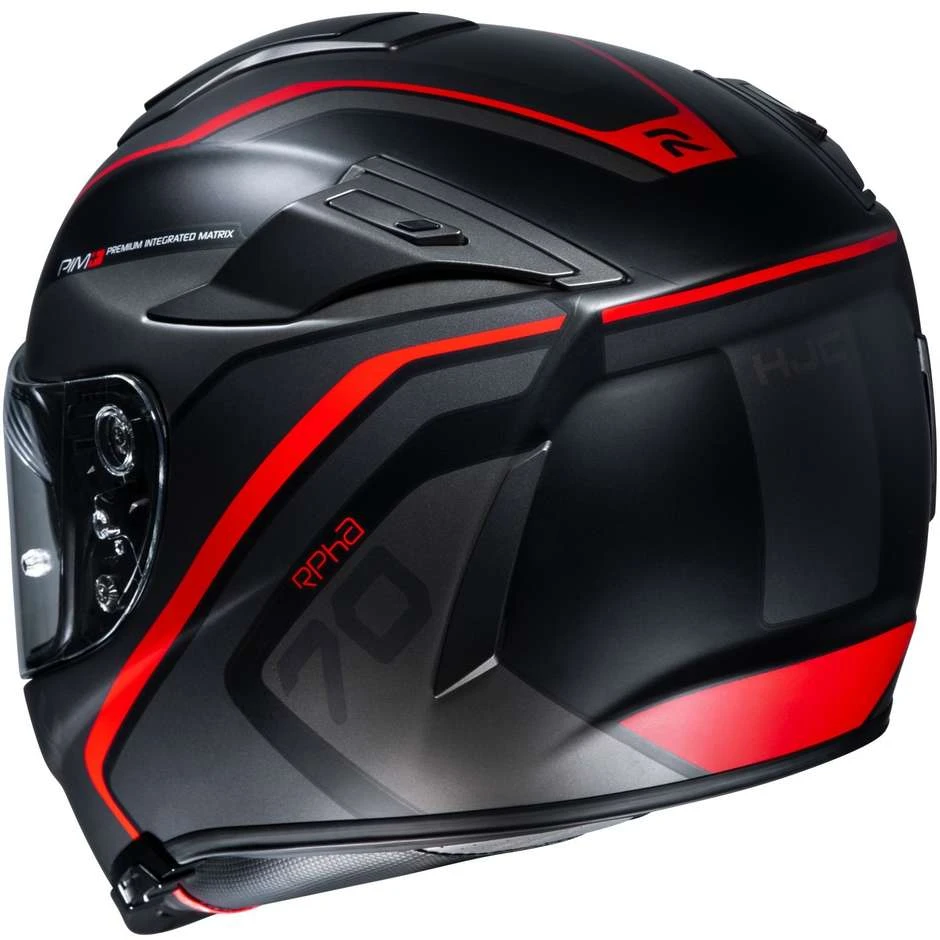 Vollgesichts-Motorradhelm Aus Faser HJC RPHA 70 KROON MC1SF Grau Rot Matt 5 Vollgesichts-Motorradhelm Aus Faser HJC RPHA 70 KROON MC1SF Grau Rot Matt – Bild 3