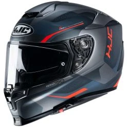 Vollgesichts-Motorradhelm Aus HJC-Faser RPHA 70 KOSIS MC6HSF Schwarz Grau Rot